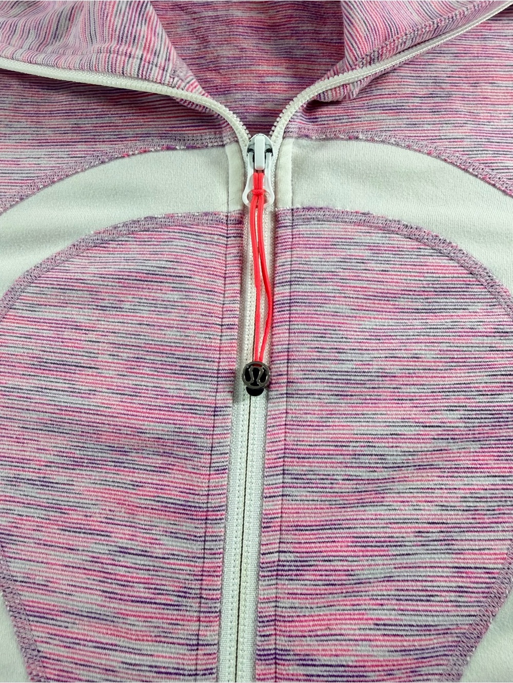 Lululemon Define Jacket Pink Space Dye Full Zip Thumbholes Size 6 - Picture 5 of 6